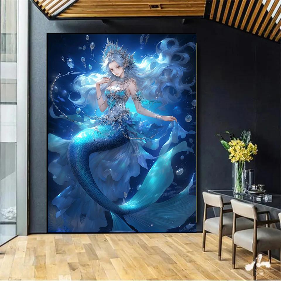 Алмазная картина Фэнтези Русалка Зодиак Созвездия Вышивка Полный квадрат Круглый крест Стразы Мозаика Домашний декор