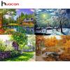 Huacan Full Drill 5D Diamond Painting Landscape Lake Embroidery  Cross Stitch Craft Kit