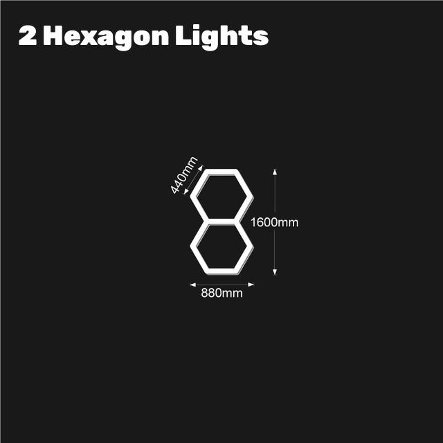 Потолочный шестиугольный светодиодный светильник для гаража, сотовая система для детализации кузова автомобиля, мойка, мастерская, линейный трубчатый светильник с рамкой