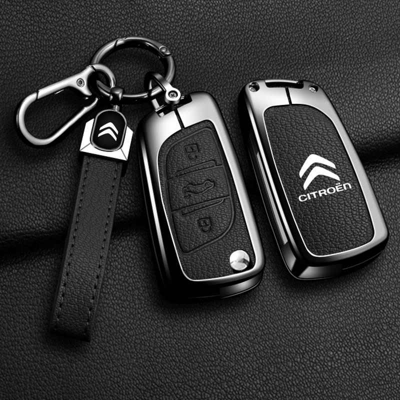 YKFEA1 Zinc Alloy Car Flip Key Case Cover Shell Fob For Citroen C1 C2 C3 C4 C5 C6 VTS Xsara C-Crosser Berlingo Jumpy DS3 DS4 DS5 DS6