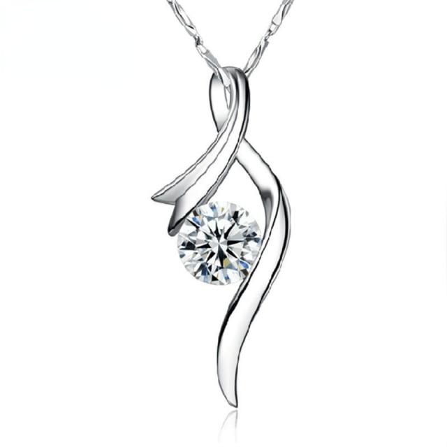 925 Sterling Silver Pendant Necklace For Women Heart Necklace Silver 925 Jewelry Women Necklace 925
