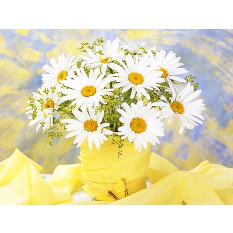 5D DIY Diamond Painting Pretty Decorative Flowers Diamond Embroidery Cross Stitch Kit Full Rhinestone Mosaic Home Decor
