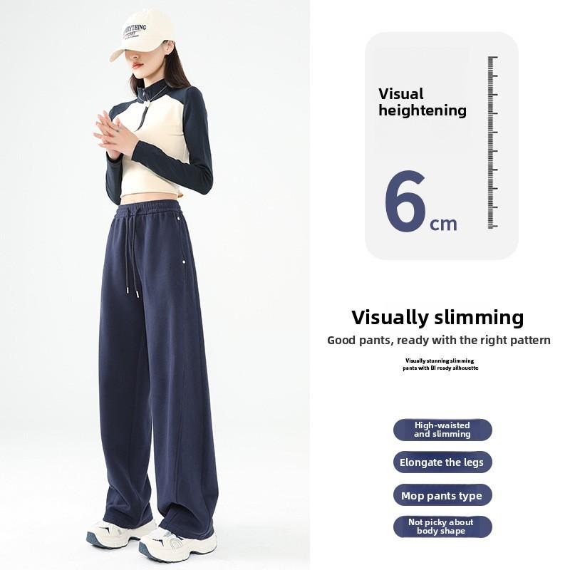 Fleece Wide Leg Pants For Women With High Waist And Casual Style