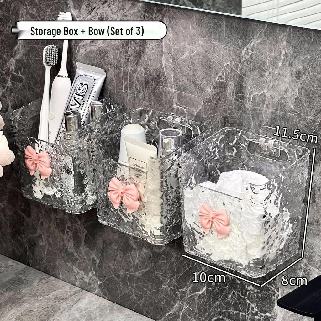 Wall-Mounted Washcloth and Toothbrush Holder - Punch-Free Storage Box