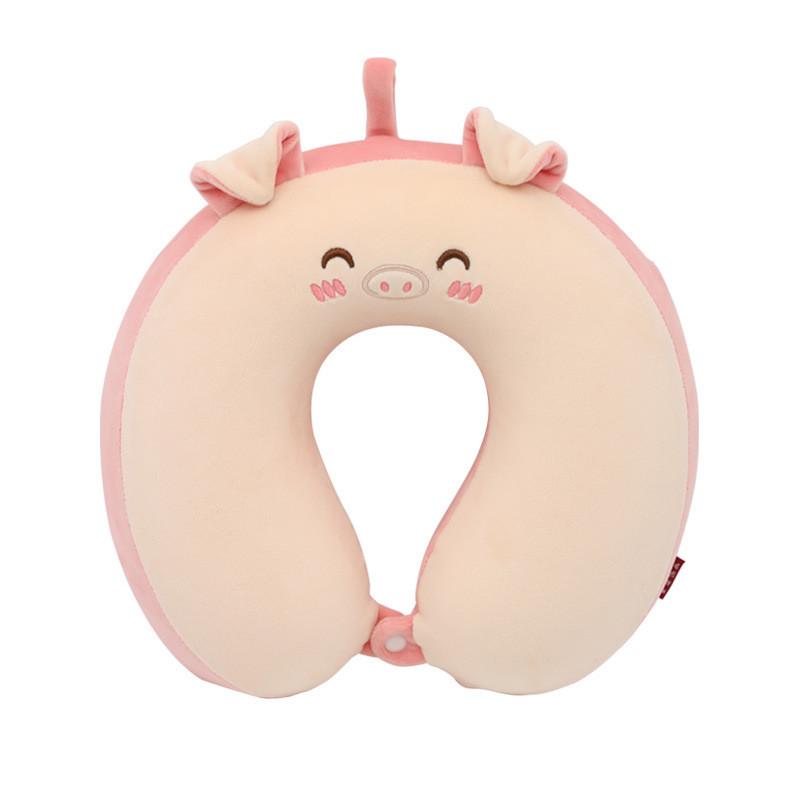 Unicorn Kids U Shape Pillow With Memory Foam And Soft Elastic Cover For Rest