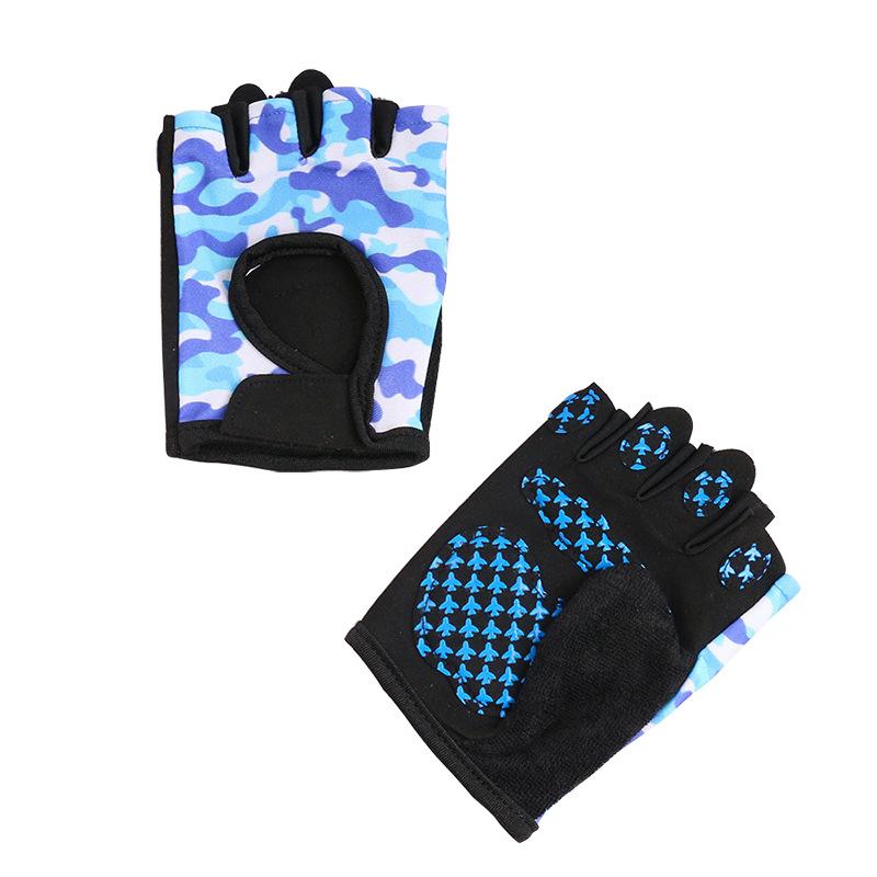 Children's Riding Half Finger Gloves Balance Bike Outdoor Shock Absorption Spring and Summer Thin Sliding Wheel Skating Sports Gloves