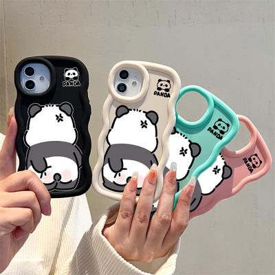 Для iPhone Redmi 13 13C 14C Note 13 12 Pro Samsung A05 A06 A13 A14 A15 A16 Honor X6 X6a X8 X8a Wave Edge мультяшный милый панда TPU мягкий чехол для телефона