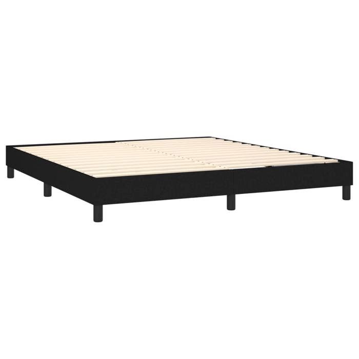 Maison Exclusive - Sommier à lattes de lit avec matelas Noir 160x200 cm Tissu