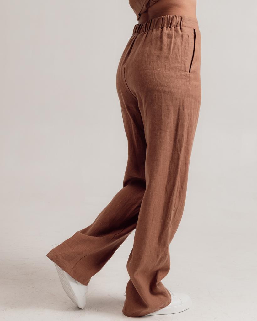 Костюм ленной Sandrom 9778 S (36) кемел (рубашка, брюки)