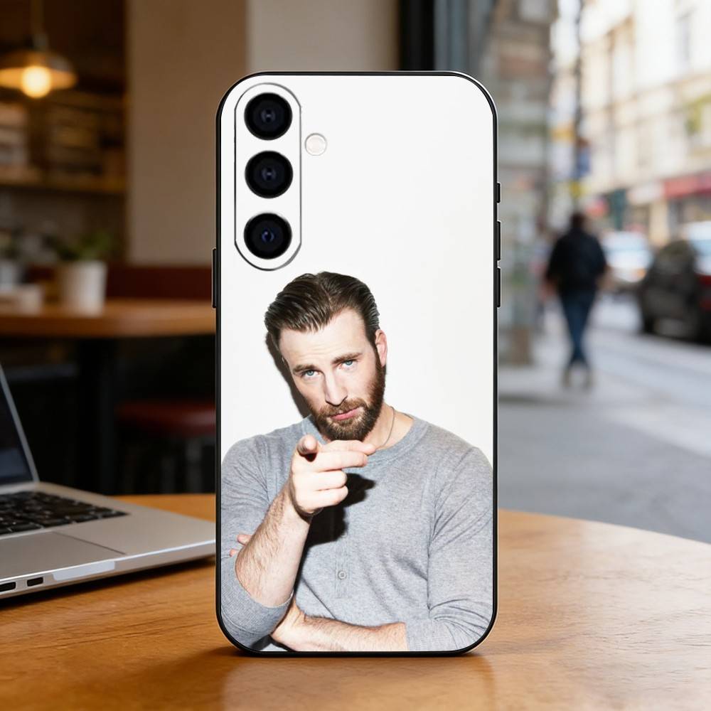 Чехол для телефона Chris Evans Черный Силиконовый Мягкий Для Samsung Galaxy A73,A72,A71,A70,A53,A52,A51