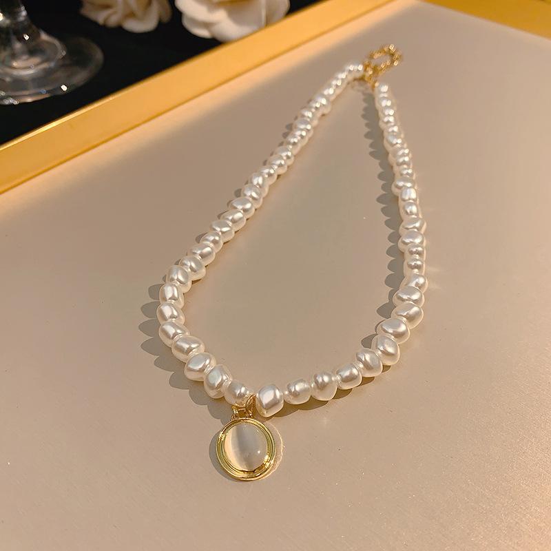 Ожерелье из барочного жемчуга, женское, нишевое, легкая роскошь, универсальное, любовь, бисерная цепочка на ключицу, темпераментная подвеска, ветер