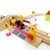 Деревянные рельсы, простые и легкие в сборке, набор для игры в восьмерку, звуковой набор для железнодорожного переезда, игрушечный поезд Maxim, обучающая игрушка в подарочной упаковке