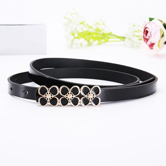 Женский поясной ремень Узкий искусственный кожаный цветок Лук Декор Неразрывное регулируемое украшение на талию Противоскользящий толстый женский поясной ремень Платье Свитер Пояс