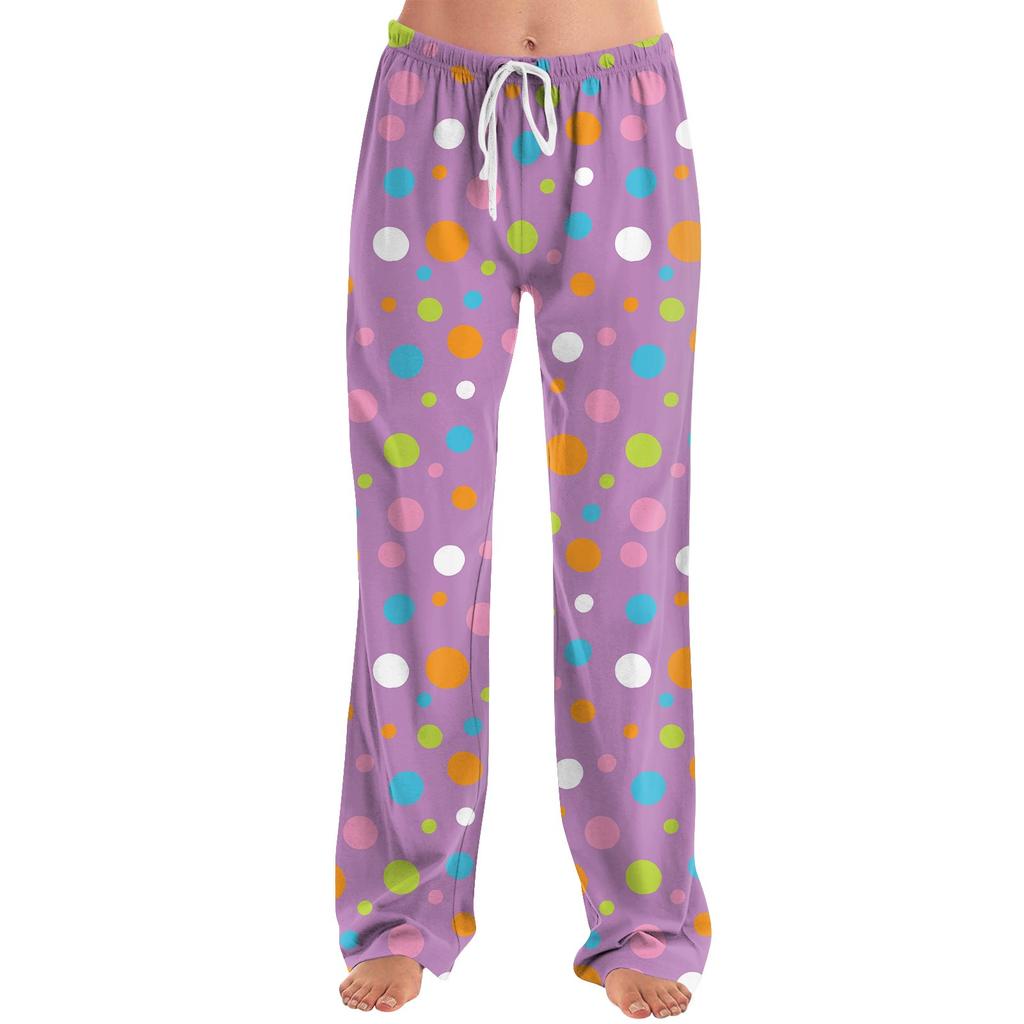 Женские модные свободные повседневные брюки с пасхальным принтом