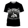 Унисекс оверсайз футболка в стиле Y2K Streetwear с 3D-графикой Бада Спенсера и Теренса Хилла