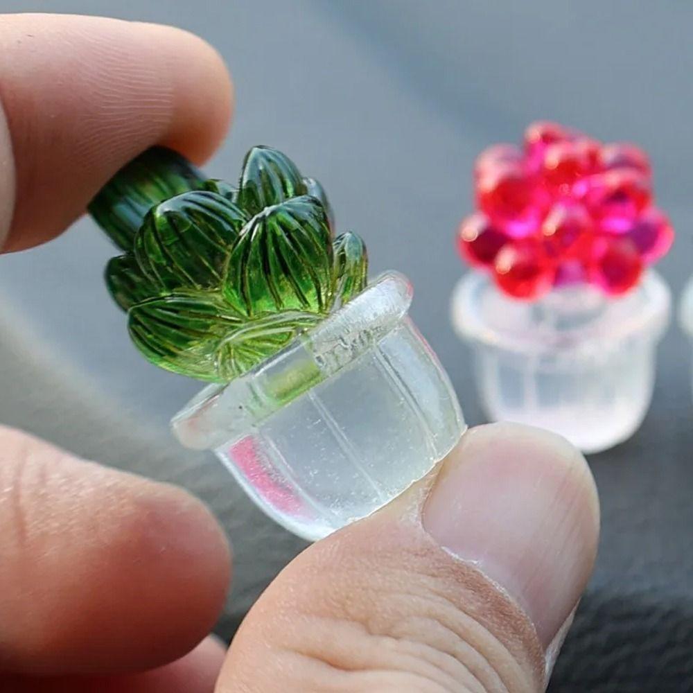 Прозрачный мясистый кактус бонсай декор мультяшный имитация кактуса настольный орнамент