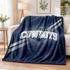 Dallas Cowboys Printed Flannel Blanket Warm Comfort Bed Throw For Indoor Home Decoration