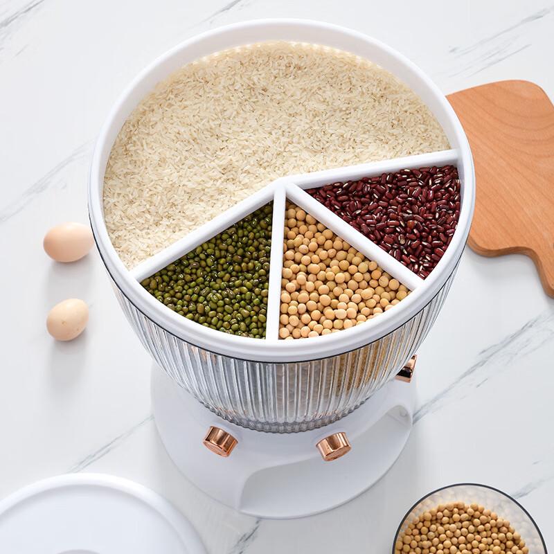 LISM 10kg Divided Rice and Grain Storage Bin