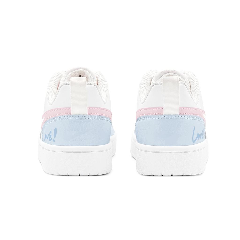 Nike Court Borough Romantic Favor, Dream Blue Heart, Couple's, Fresh Aesthetic, Comfortable Versatile BQ5448-100(Team1655-S-BOX)