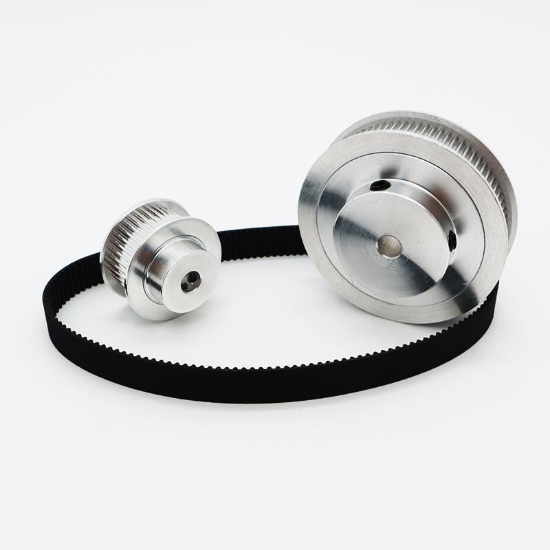 60T 30T 60Teeth 30Teeth HTD 3M Pulleys Set Belt Width 10mm Gear Belt Pulley Kit HTD3M Synchronous Wheel Set 3M Timing Pulley Kit