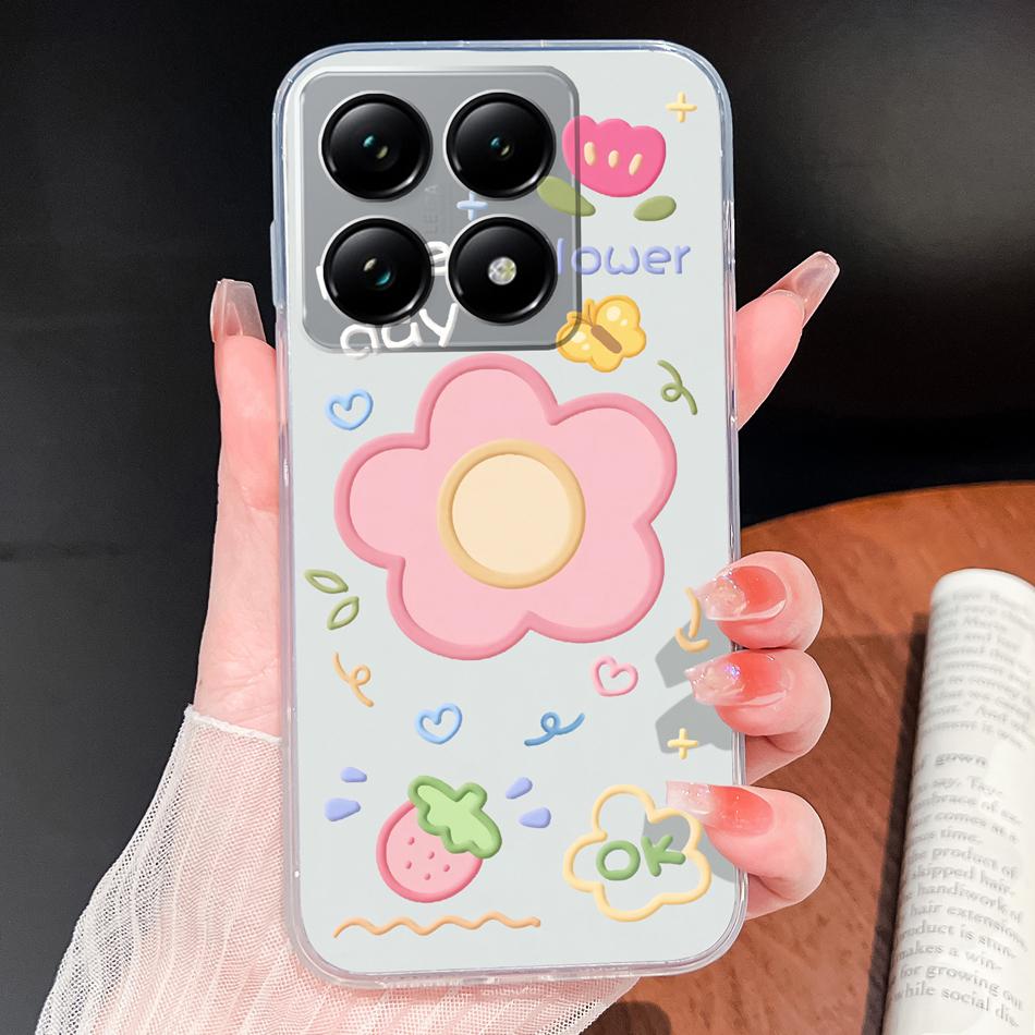 For Xiaomi 15T 14T Pro Phone Case Lovely Fish Patterns Soft TPU Clear Silicone Bumper For Xiaomi 15TPro 14 T Lightweight Funda