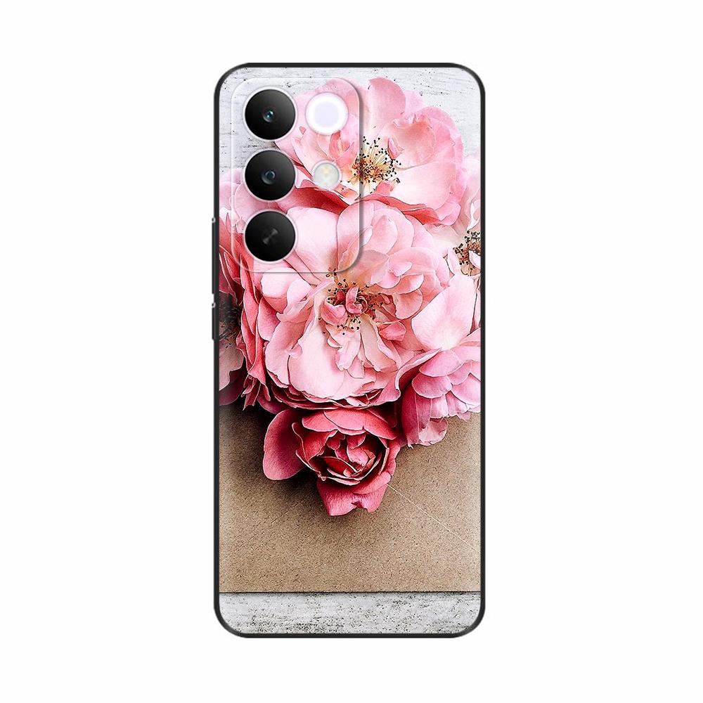 Чехол для OPPO Realme C85 5G Цветок Мягкий Матовый Силиконовый Задний Чехол для Realme 15x RealmeC85 C 85 4G 5G Полный Чехол для Телефона Fundas