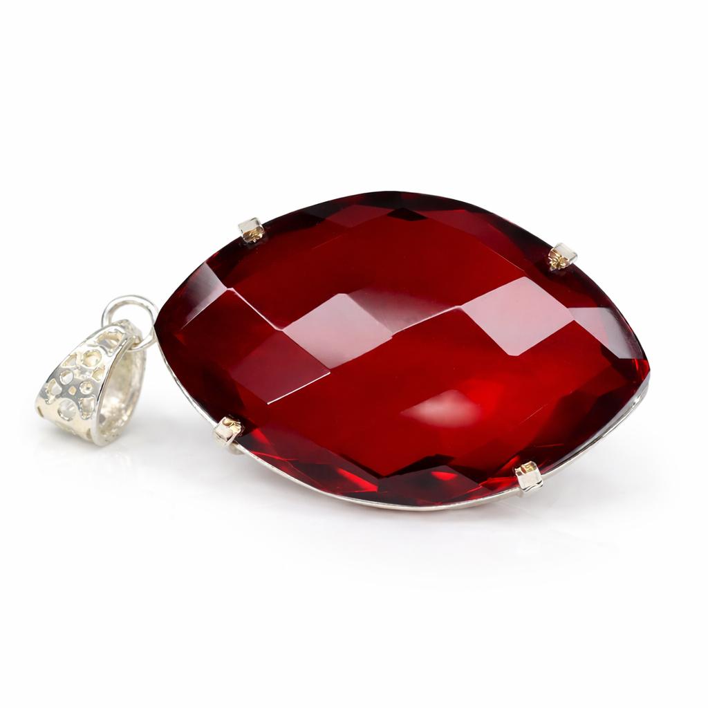 Red Topaz Pendant 132 ct Marquise Cut 925 Sterling Silver Gemstone Gemstone Jewelry Gift