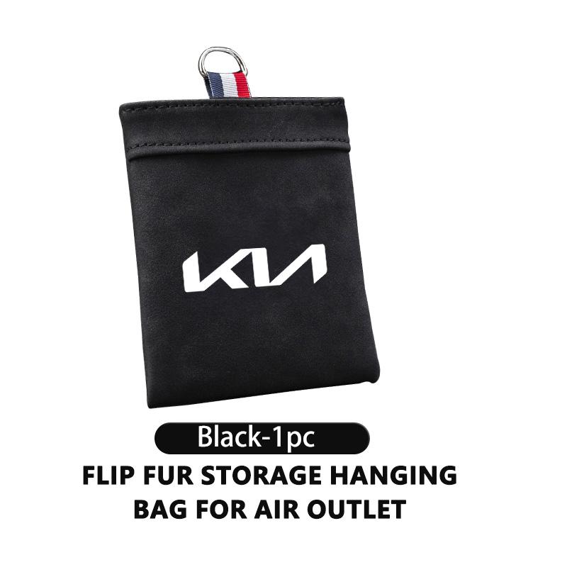 BBEB3 Car Air Vent Sunglass Phone Coin Key ID Card Storage Bag For KIA K5 K2 Optima Soul Spectra Niro Cadenza Sephia Carens