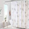 Bathroom Shower Curtains Peva Waterproof Thickening Bath Curtain With Hooks Rustproof Metal Grommets Leaf Pattern Shower Curtain