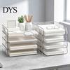 Stackable Desk Drawer Organizer Paper Letter Tray, Acrylic File Organizer, Clear Information Sorting Container Holder Sorter for Documents,