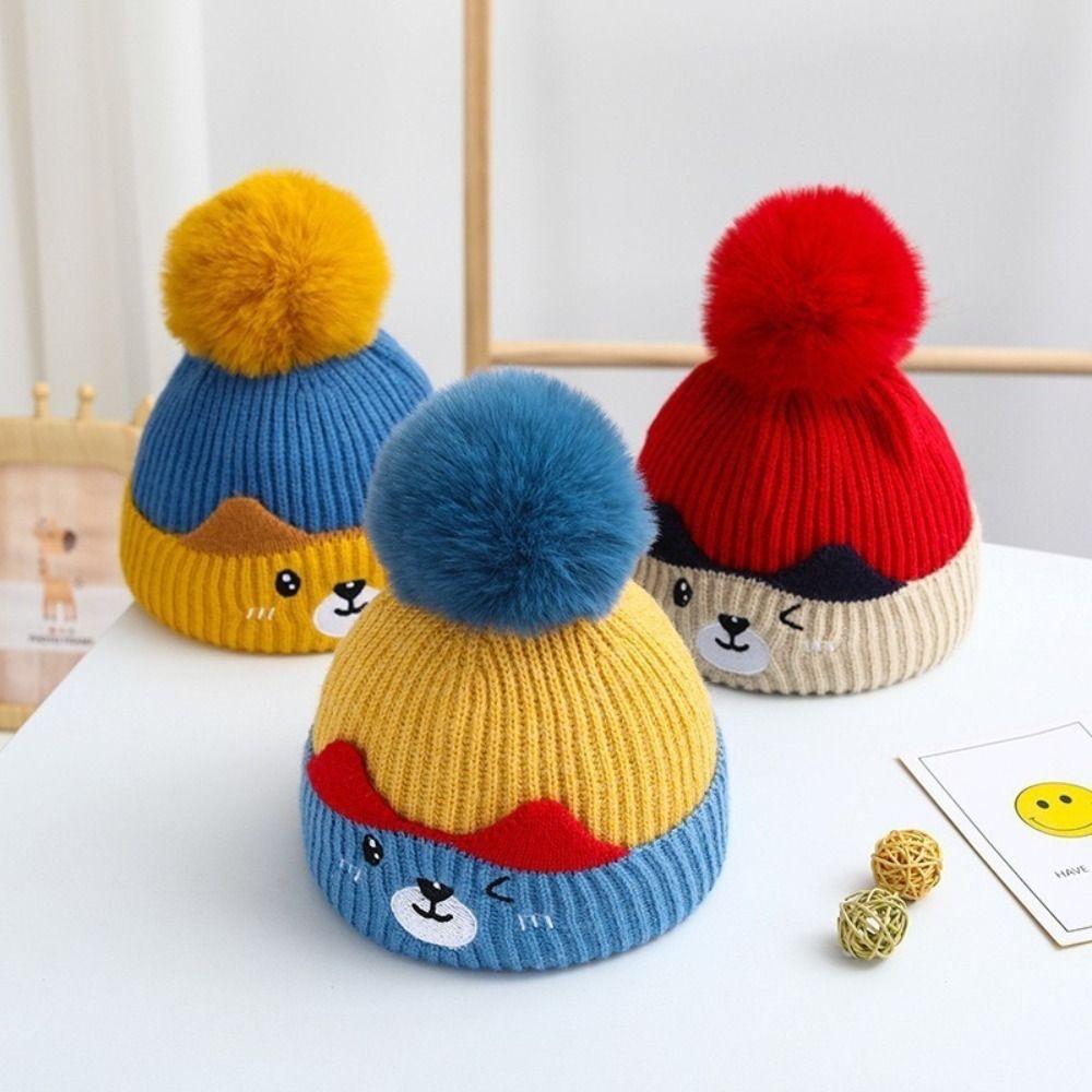 Wool Children Beanies Cute Dinosaur Kids Cap Baby Wear Children Cap Boy Girl