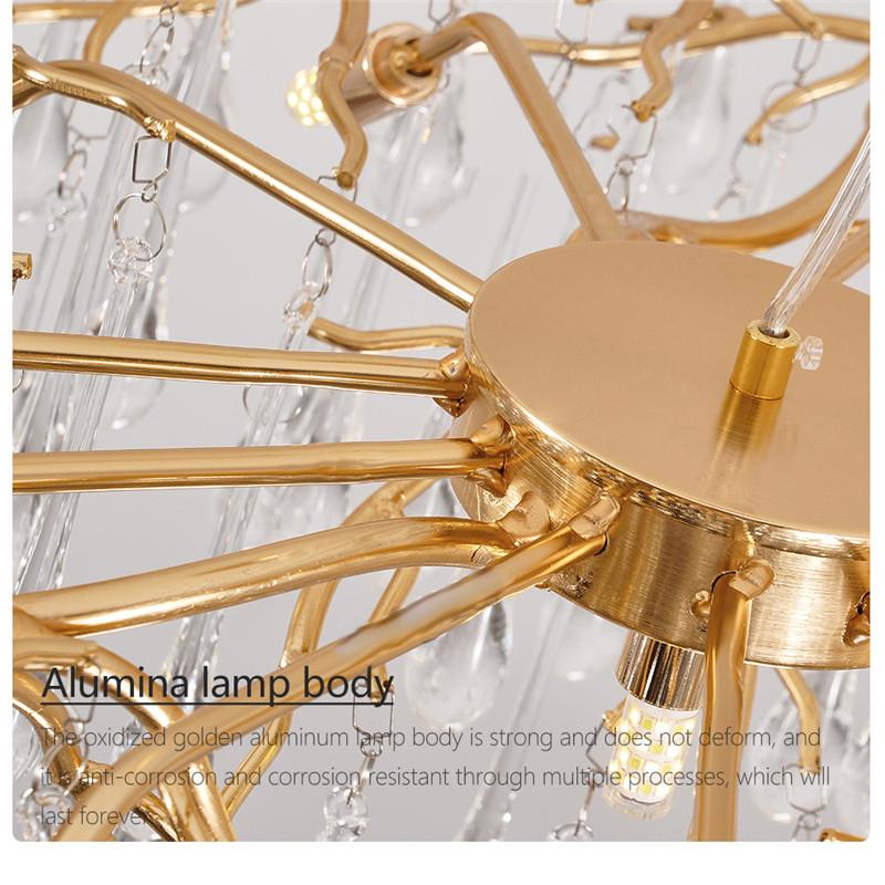 Новая современная роскошная хрустальная люстра, светодиодная потолочная люстра, подвесной светильник для столовой, декор для гостиной, хрустальный блеск