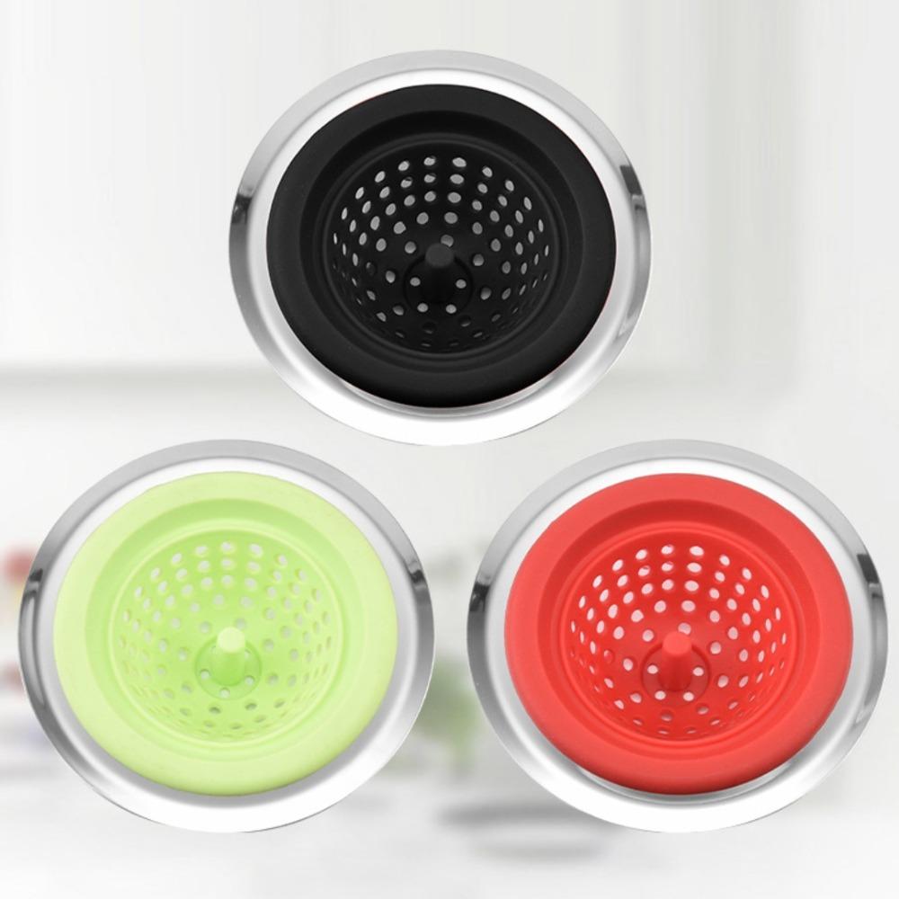 2pcs Flexible Sink Strainer Silicone Sink Drainer Baskets Kitchen Sink Drain Catcher Kitchen
