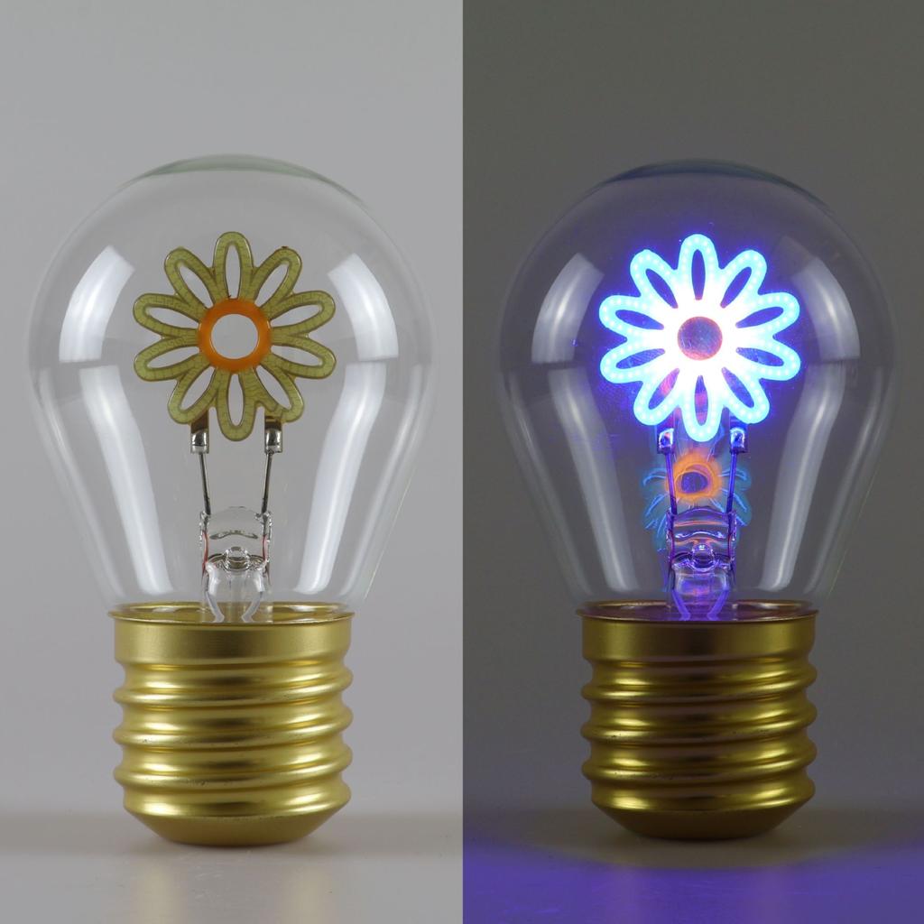 Cute Cartoon LED Bulb Night Light, Rechargeable, Colorful Decorative Portable Lamp