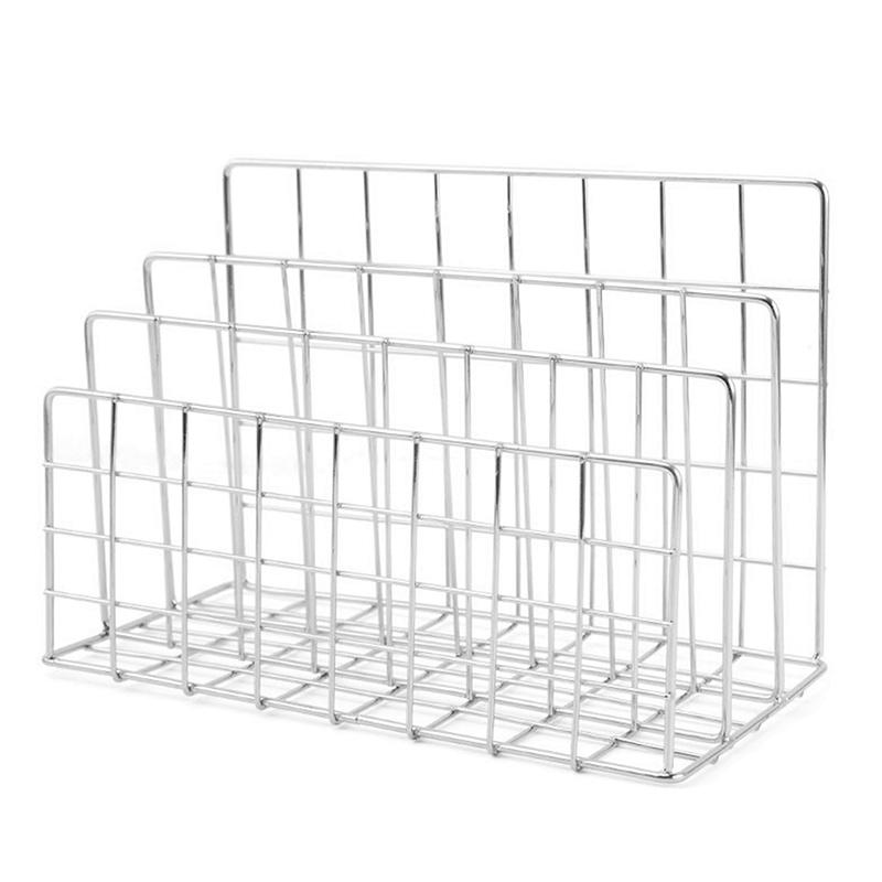 Ins Minimalist Iron Desktop Storage Rack Organizer Table Organizer Rack Document Book Rack Desk Multi Functional Storage Rack