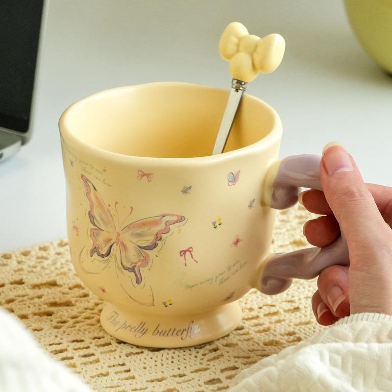 Высококачественная керамическая чашка Dream Butterfly для дома и девушек, креативный сувенир, керамическая чашка