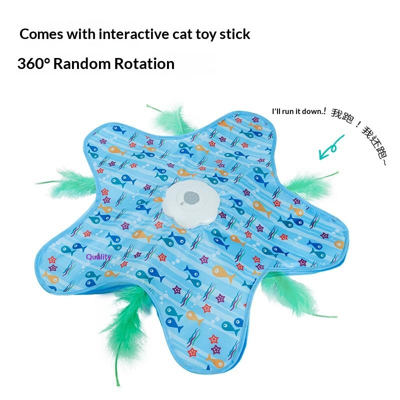 Smart Sound-Activated Cat Hunting Cover Automatic Rotating Interactive Cat Tunnel Toy