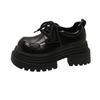 Height-increasing Platform Big Head Small Leather Shoes Women's Spring and Autumn 2025 Winter New British Style Small Lace-up Loafers