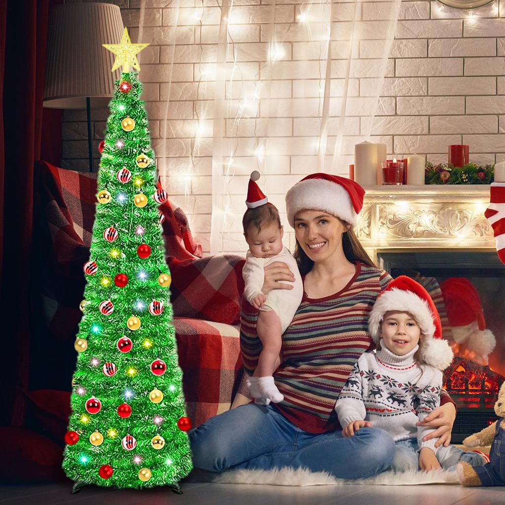 1,5 м/5 футов Подвесной шар Выдвижной Складной Волос Маддер Спираль Рождественская елка