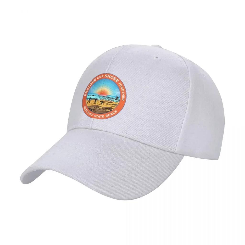 Restore Our Shore Together Seacliff State Beach California Black Baseball Cap Christmas Hat luxury woman cap Women Men's
