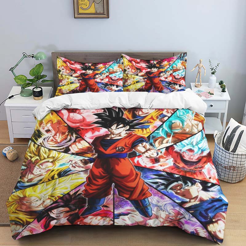 The Dragon Ball Three-piece Bedding Set (including One Duvet Cover and Two Pillowcases) Is The Perfect Holiday Gift.