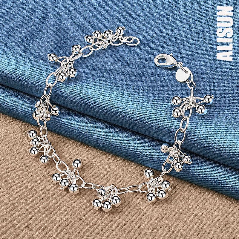 925 Sterling Silver AAA Zircon Heart-shaped Flower Bracelet Fashionable Wedding Jewelry