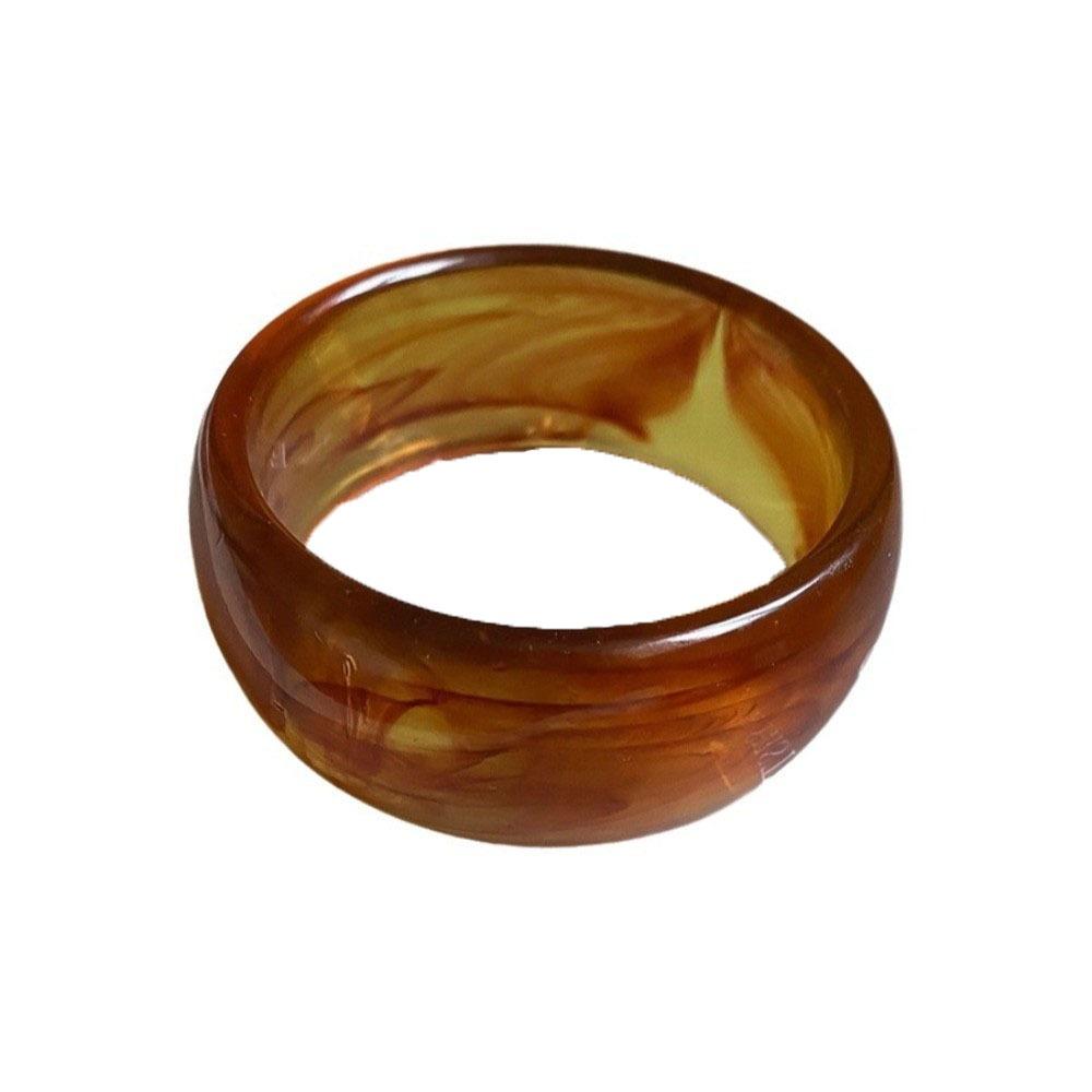 Round Resin Bangle Europe American Style Exaggerated Bracelet Temperament Cuff Bangles  Girls