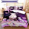 3pcs Demon Slayer Nezuko2 pattern bedding set duvet cover set includes duvet cover &pillowcases, perfect all season bedroom decoration & gift