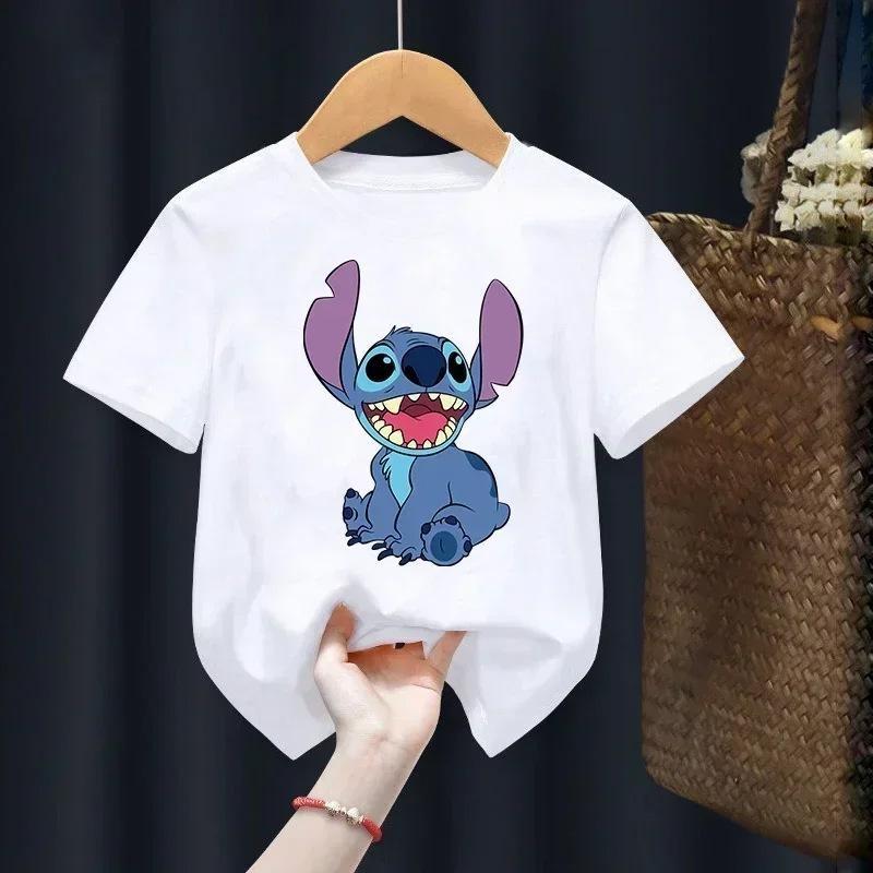 Disney Летняя футболка с принтом Стич Серия 'Полый' Футболка с коротким рукавом