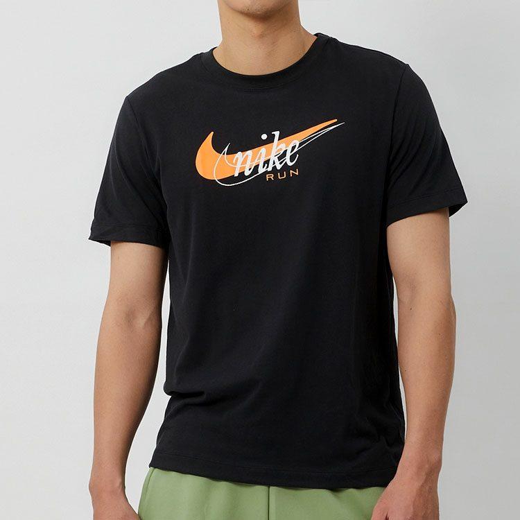 Nike T Shirts Men's Black Crew Neck Moderate Straight Fit FD0125-010