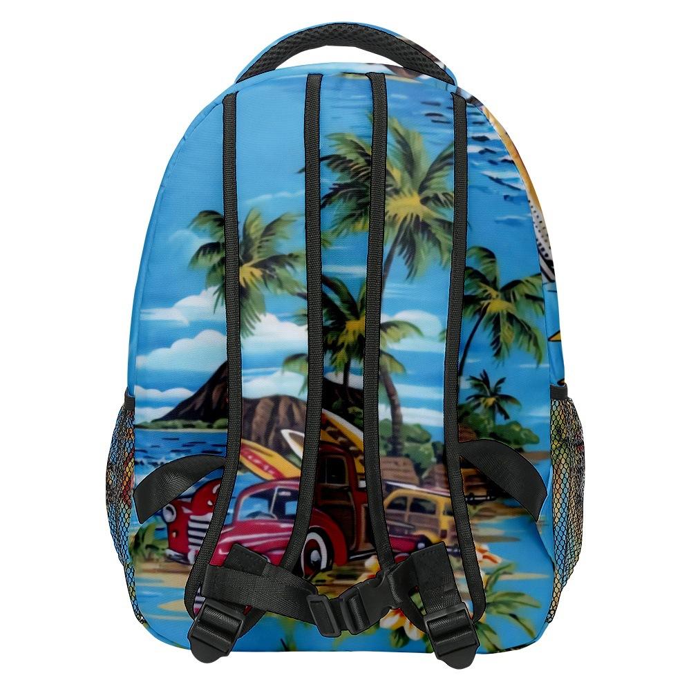 Cartoon Kpop Youthful School Bags Unisex Hawaiian Elements Travel Bags 3D Print Oxford Waterproof Notebook Shoulder Backpacks