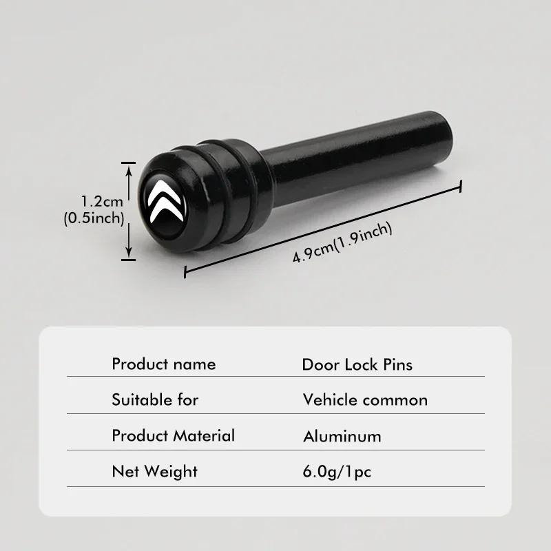 IFOT2 4pcs Car Door Lock Knob Pull Pins Aluminum Interior Security For Citroen Jumper Celysee Cactus Picasso Aircross Saxo Grand