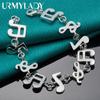 925 Sterling Silver Music Chain Bracelet For Women Fashion Wedding Engagement Party Jewelry