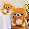 Большая коричневая плюшевая игрушка-медведь Каваи Рилаккума Плюшевая игрушка Мягкая милая мультяшная кукла-медведь Подушка Для детей Фанатов Подарки